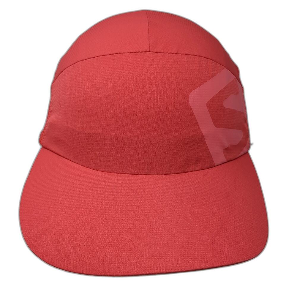 Salomon Slideback Baseball Cap Red XL Adjustable Running Outdoor Polyester